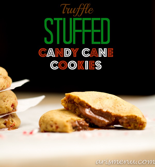 Truffle Stuffed Candy Cane Cookies
