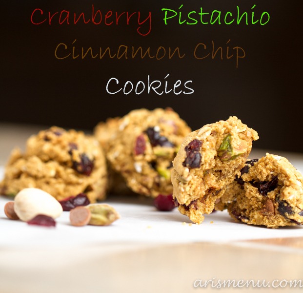 Cranberry Pistachio Cinnamon Chip Cookies
