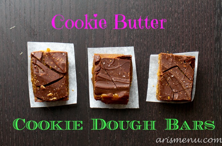 Cookie Butter Cookie Dough Bars #vegan