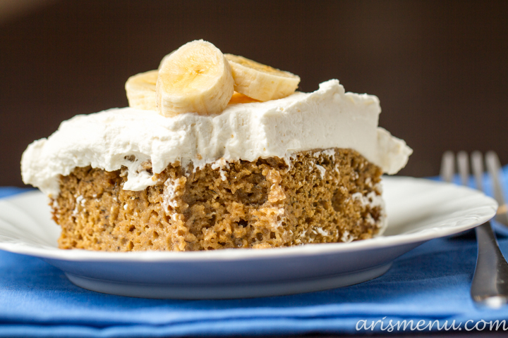 Skinnified Banana Bread Tres Leches Cake