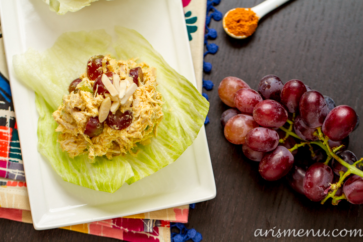 Curried Chicken Salad {without mayo}