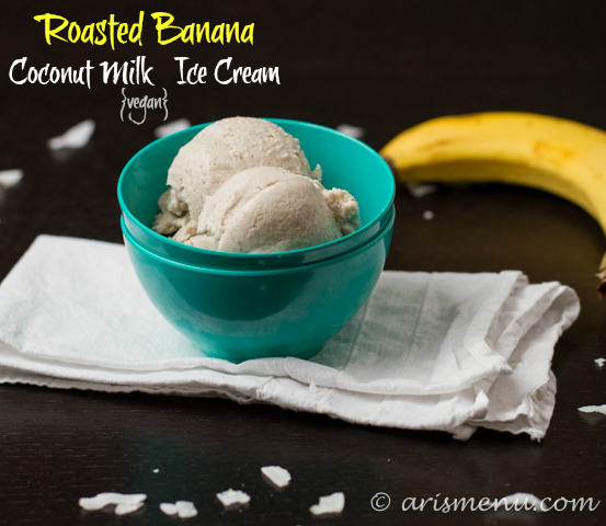 3 Ingredient Roasted Banana Coconut Milk Ice Cream #vegan 