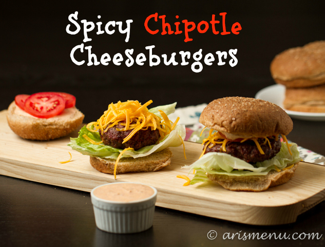 Spicy Chipotle Cheeseburgers 