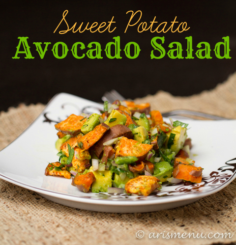 Sweet Potato Avocado Salad #vegan #glutenfree