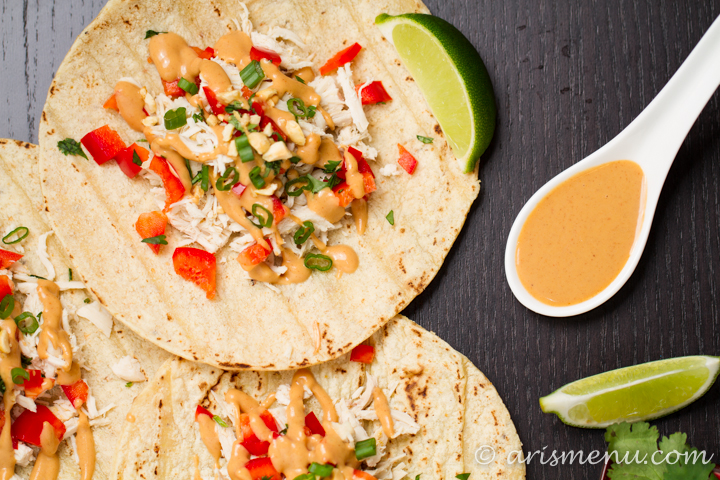 Thai Chicken Tacos -- A healthy, bold and flavorful weeknight meal that comes together in minutes!