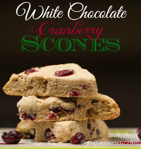 White Chocolate Cranberry Scones {gluten-free}