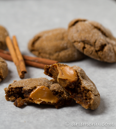 Drink & Dish: Caramel Stuffed Ginger Molasses Cookies