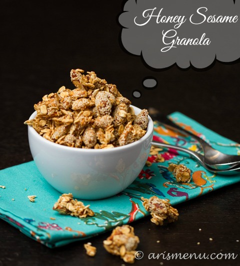 Honey Sesame Granola -- Sweet, crunchy, healthy and wholesome