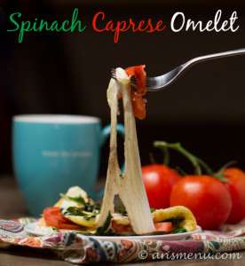 Caprese Spinach Omelet