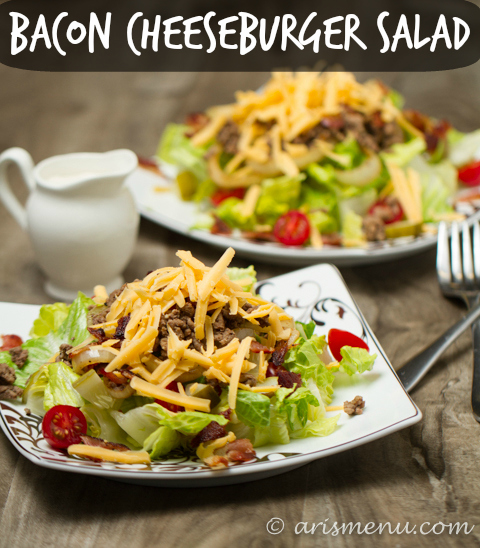 Bacon Cheeseburger Salad: A quick & healthy way get your burger fix!