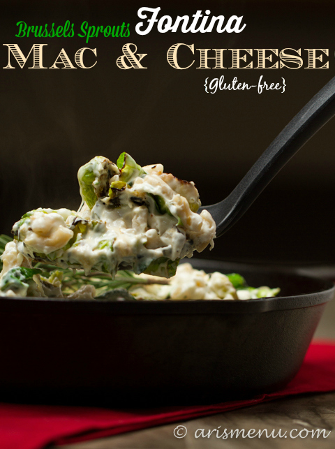 Brussels Sprouts Fontina Mac & Cheese: Easily, healthy veggie-packed comfort food!