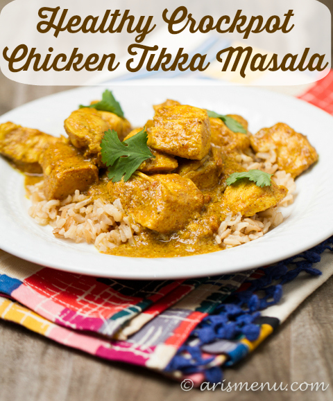Healthy Crockpot Chicken Tikka Masala: NO prep, easy, healthy & gluten-free