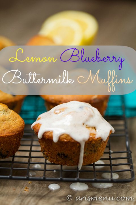 Lemon Blueberry Buttermilk Muffins.: A perfect summer breakfast. Light, healthy & gluten-free.