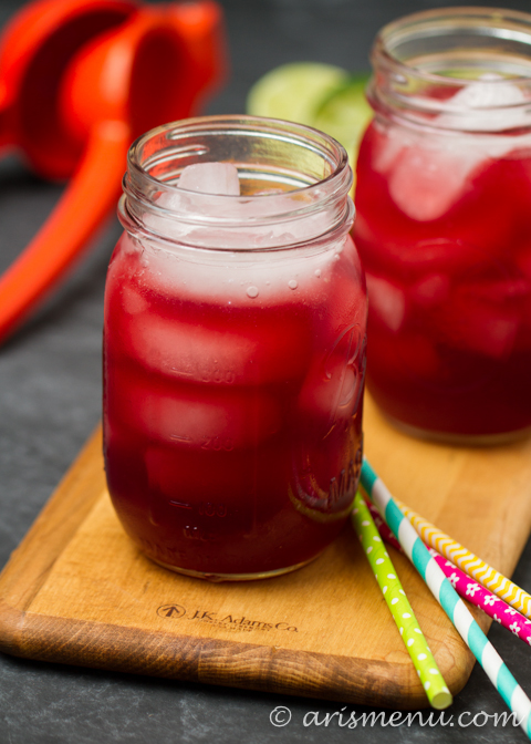 Tart Cherry Lime Elixir: A sweet and sour spiked cherry limeade with recovery boosting benefits!