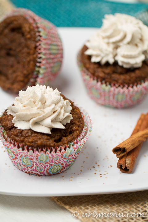 Pumpkin Spice Latte Cupcakes: Vegan, gluten-free and lightened up but with ALL of the flavor!