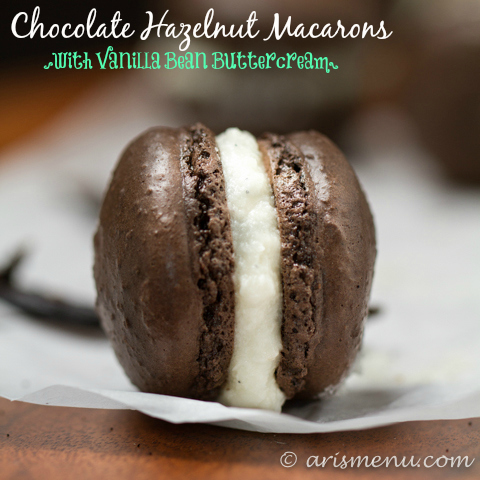 Chocolate Hazelnut Macarons {with Vanilla Bean Buttercream}: Macarons have never been easier or more delicious! 