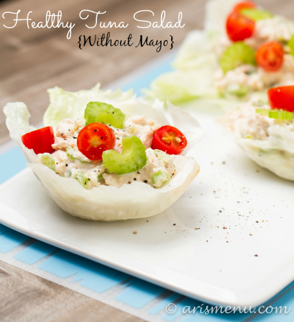 Healthy Tuna Salad: NO mayo, low carb, and super easy!