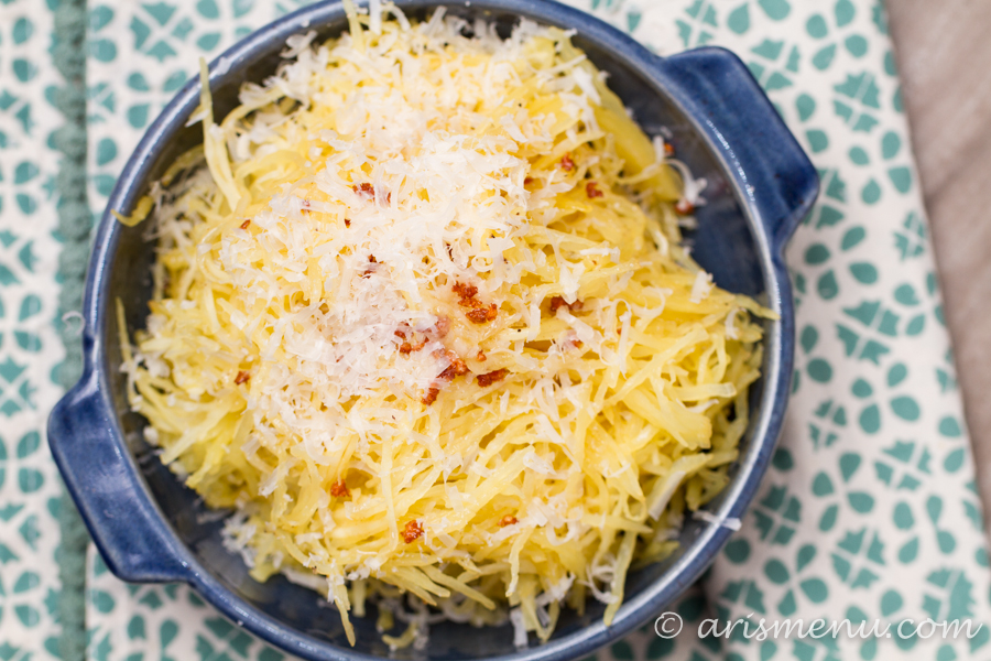 Parmesan Garlic Brown Butter Spaghetti Squash: The ultimate healthy comfort side dish!