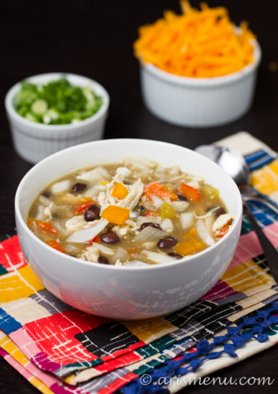 Crockpot Chicken Enchilada Soup - Ari's Menu