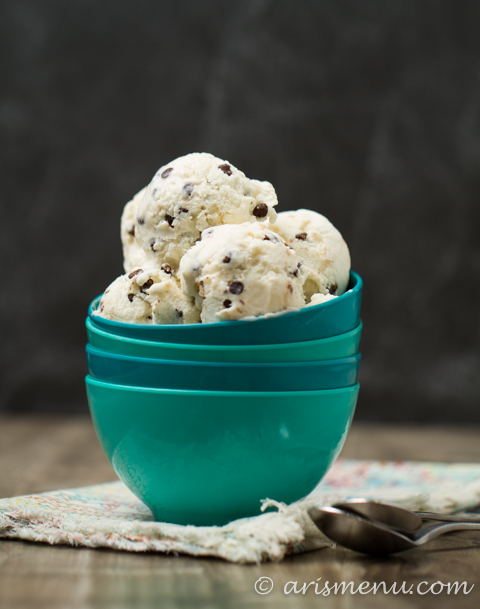 Ricotta Chocolate Chip Ice Cream {with Honey & Vanilla Bean} - Ari's Menu