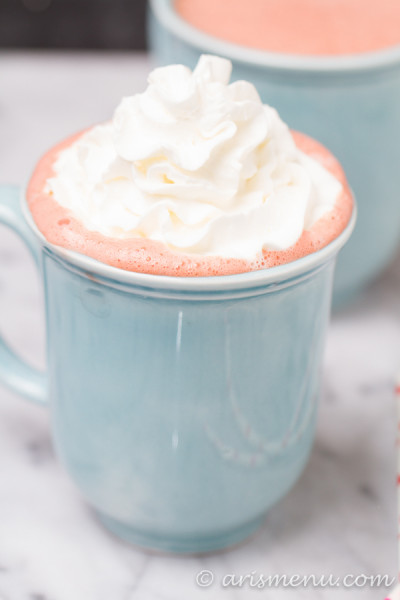 Boozy Red Velvet Hot Chocolate: Rich and decadent with white & dark chocolate + cream cheese melted in!