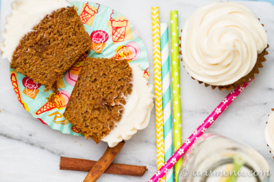Carrot Cake Cupcakes: Perfectly soft and tender with fluffy cream cheese frosting