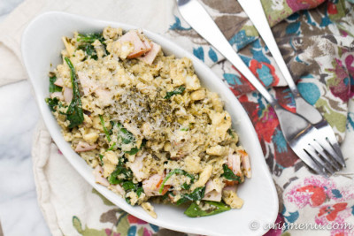 Parmesan Pesto Green Eggs & Ham: A healthy and flavorful breakfast, lunch or dinner