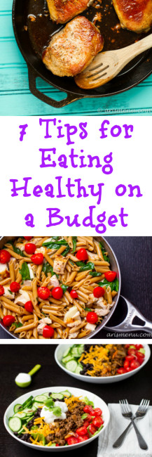 7 Tips for Eating Healthy on a Budget: Healthy eating does not have to mean huge grocery bills. Follow these 7 tips to learn how to eat healthy while still keeping your bank account in check.